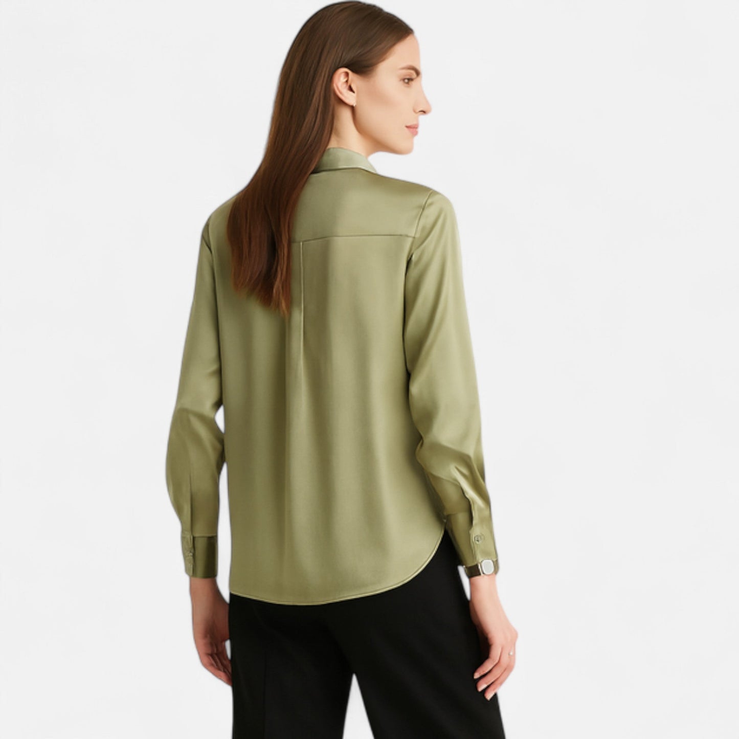 Blouse Femme Satin Col Classique Élégance