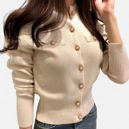 Cardigan Femme Maille Slim Élégance Classique