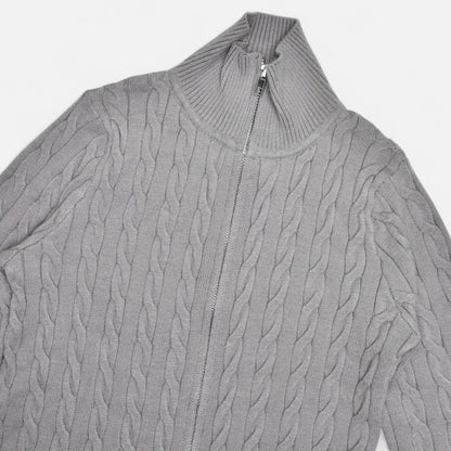 Cardigan Femme Col Roulé Zippé Élégant