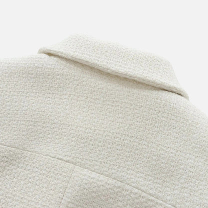 Veste Femme Tweed Courte Élégance Classique