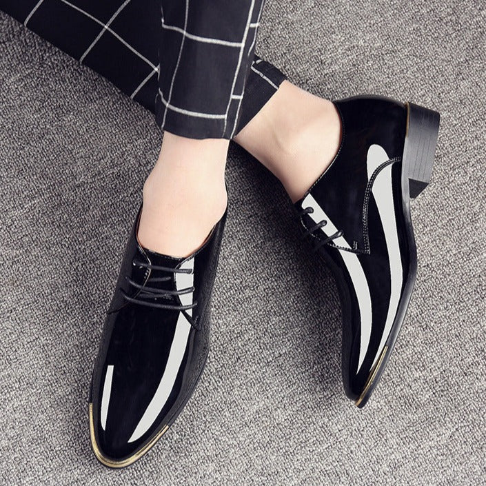 Chaussure Homme en Cuir Verni
