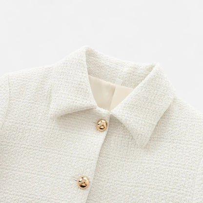 Veste Femme Tweed Courte Élégance Classique