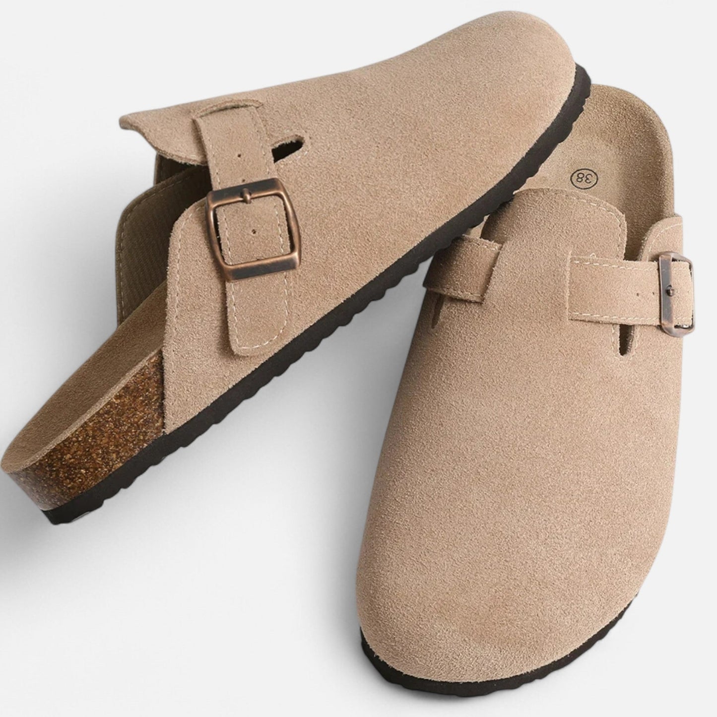 Mules Femme Daim Semelle Liège Classiques