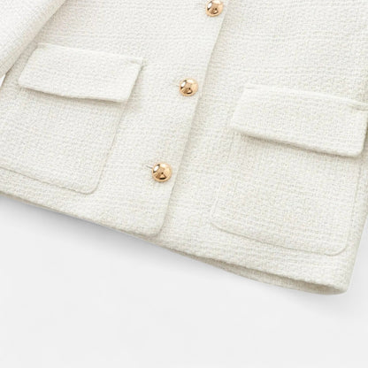 Veste Femme Tweed Courte Élégance Classique