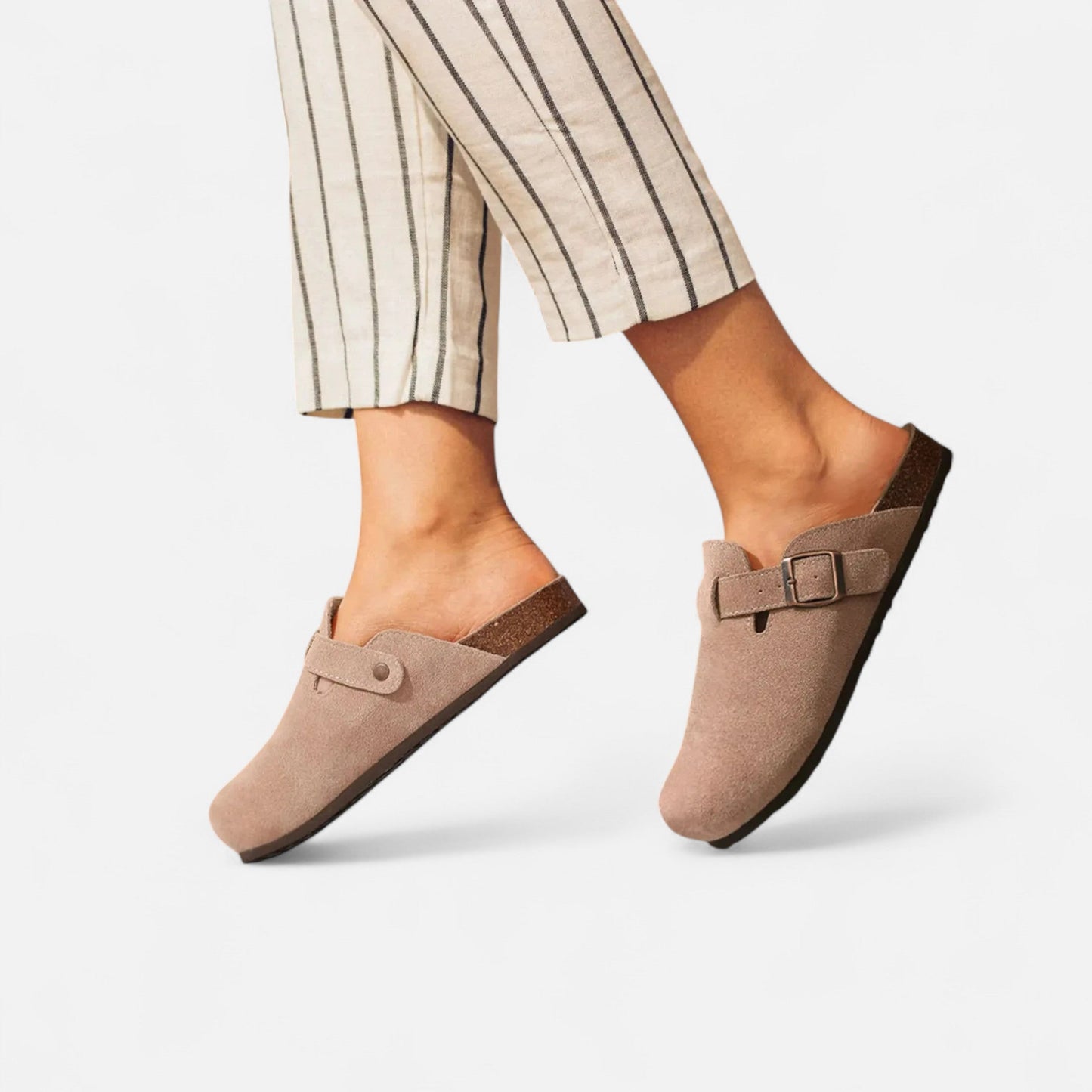 Mules Femme Daim Semelle Liège Classiques