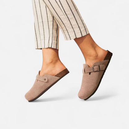 Mules Femme Daim Semelle Liège Classiques