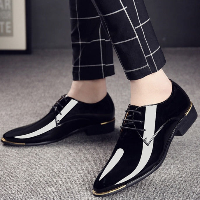 Chaussure Homme en Cuir Verni