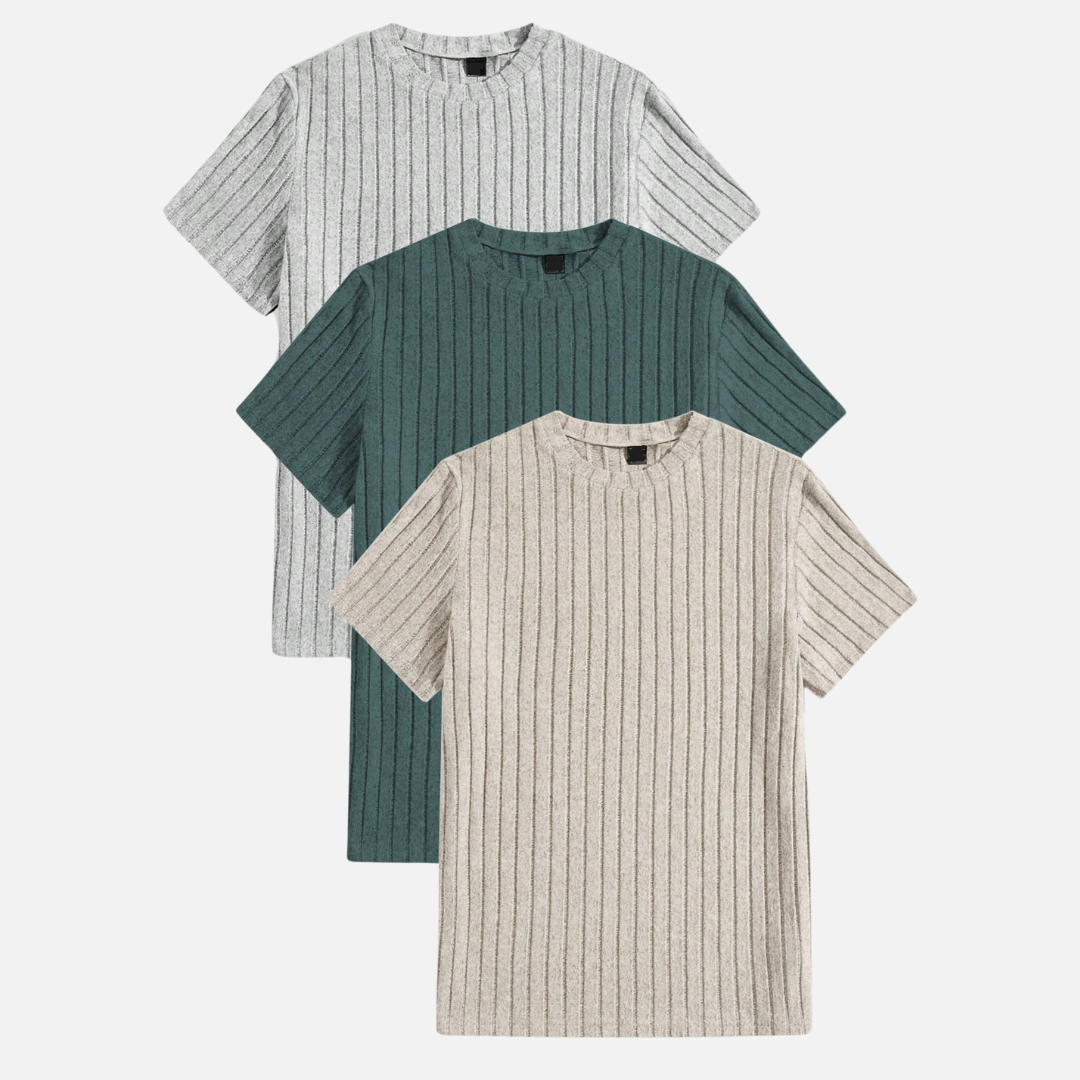 Lot de 3 T-shirts Homme Texturés Ferrutini FRT16