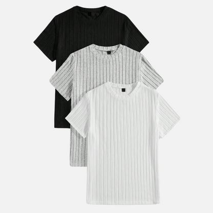 Lot de 3 T-shirts Homme Texturés Ferrutini FRT16