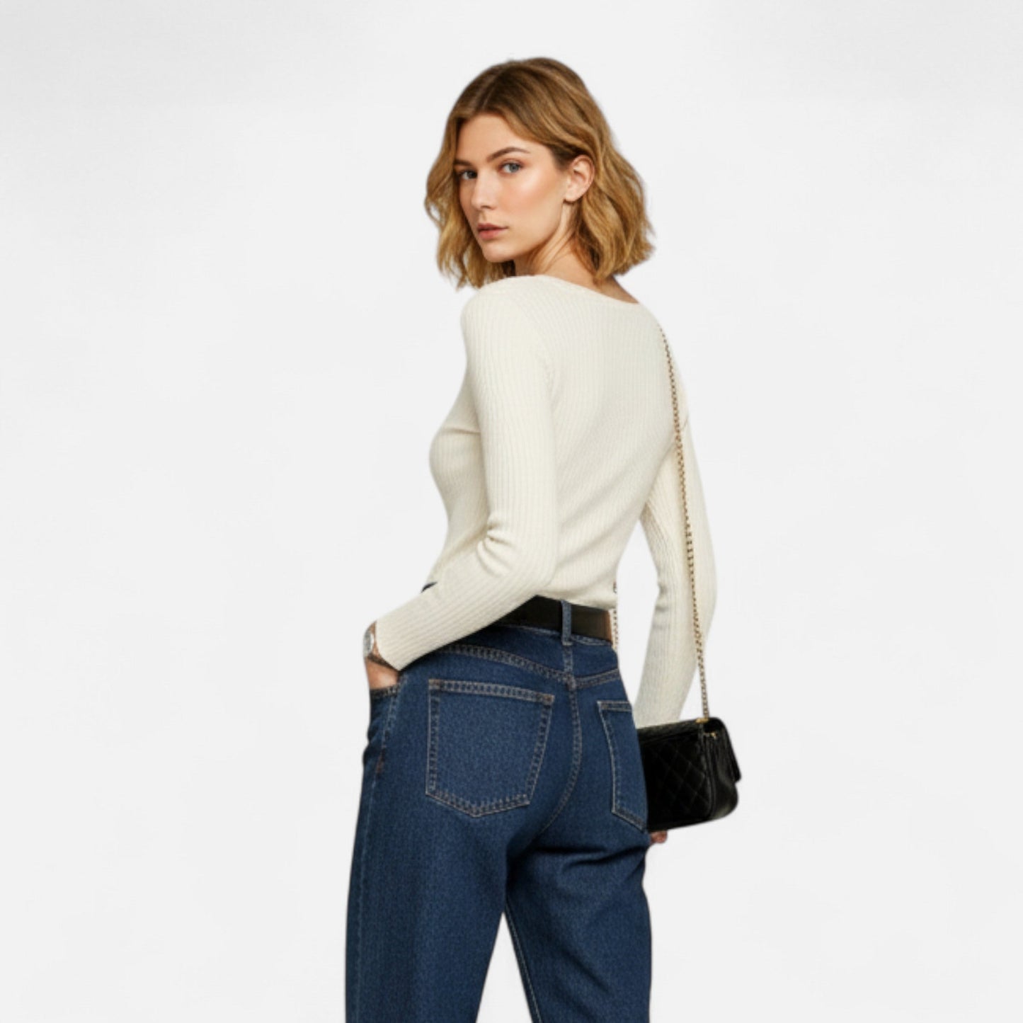 Pull Femme Maille Col Rond Intemporel