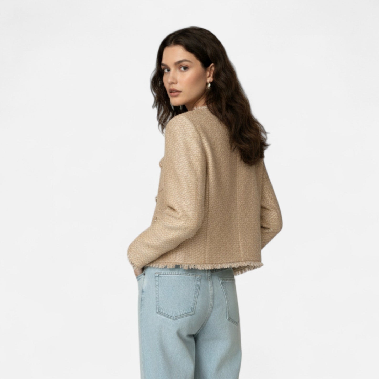 Veste Femme Tweed Élégance Intemporelle