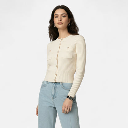 Cardigan Femme Maille Slim Élégance Classique