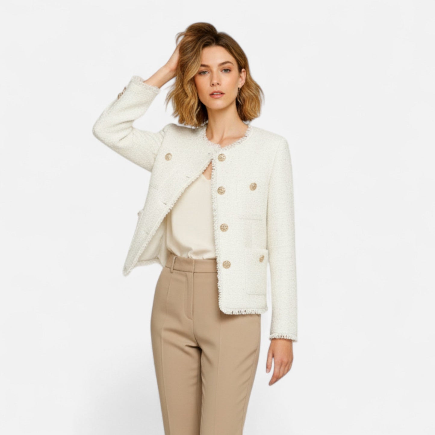Veste Femme Tweed Élégance Intemporelle