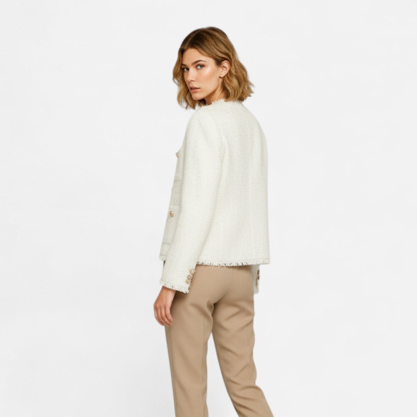 Veste Femme Tweed Élégance Intemporelle