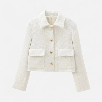 Veste Femme Tweed Courte Élégance Classique