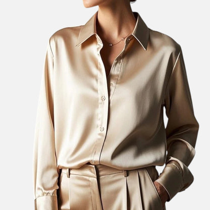 Chemise Femme Slim Satin Héritage Classique
