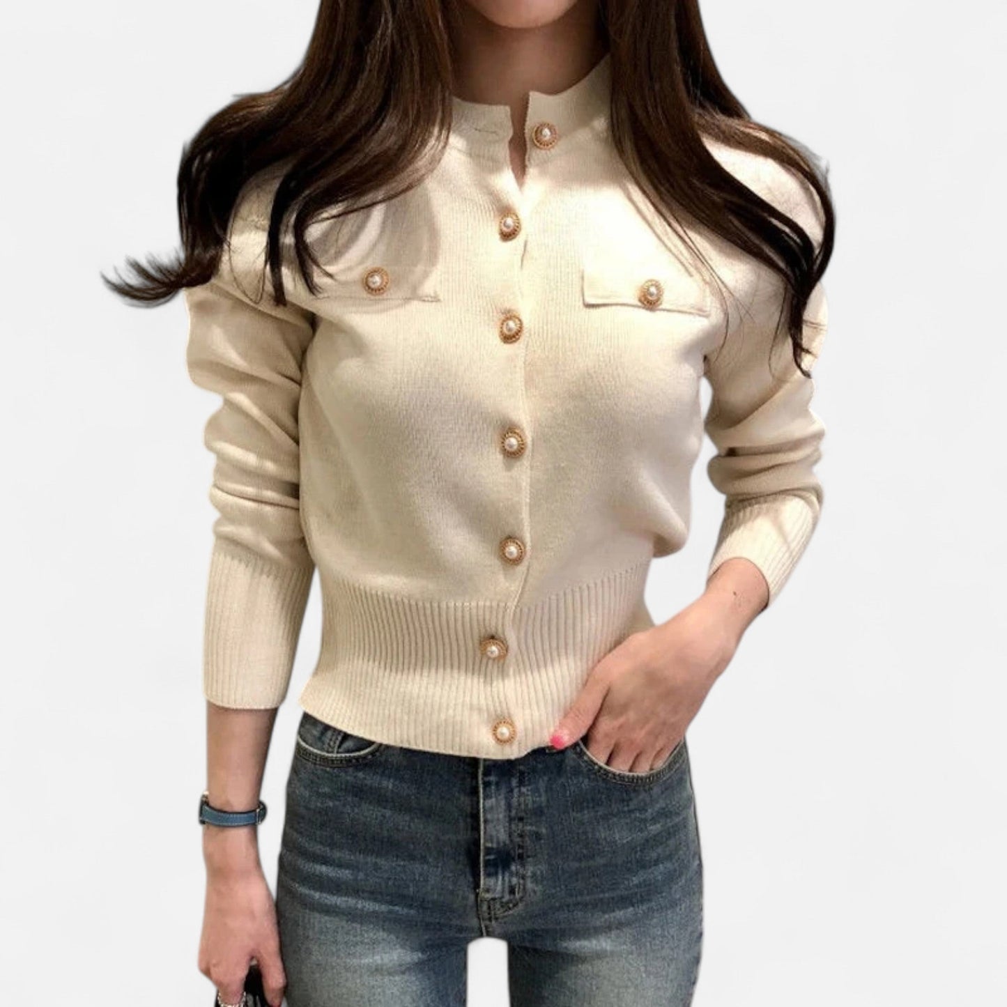 Cardigan Femme Maille Slim Élégance Classique