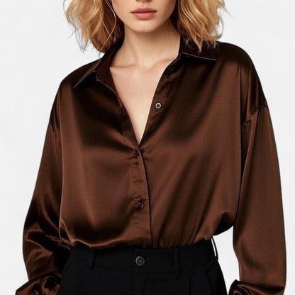 Chemise Femme Slim Satin Héritage Classique
