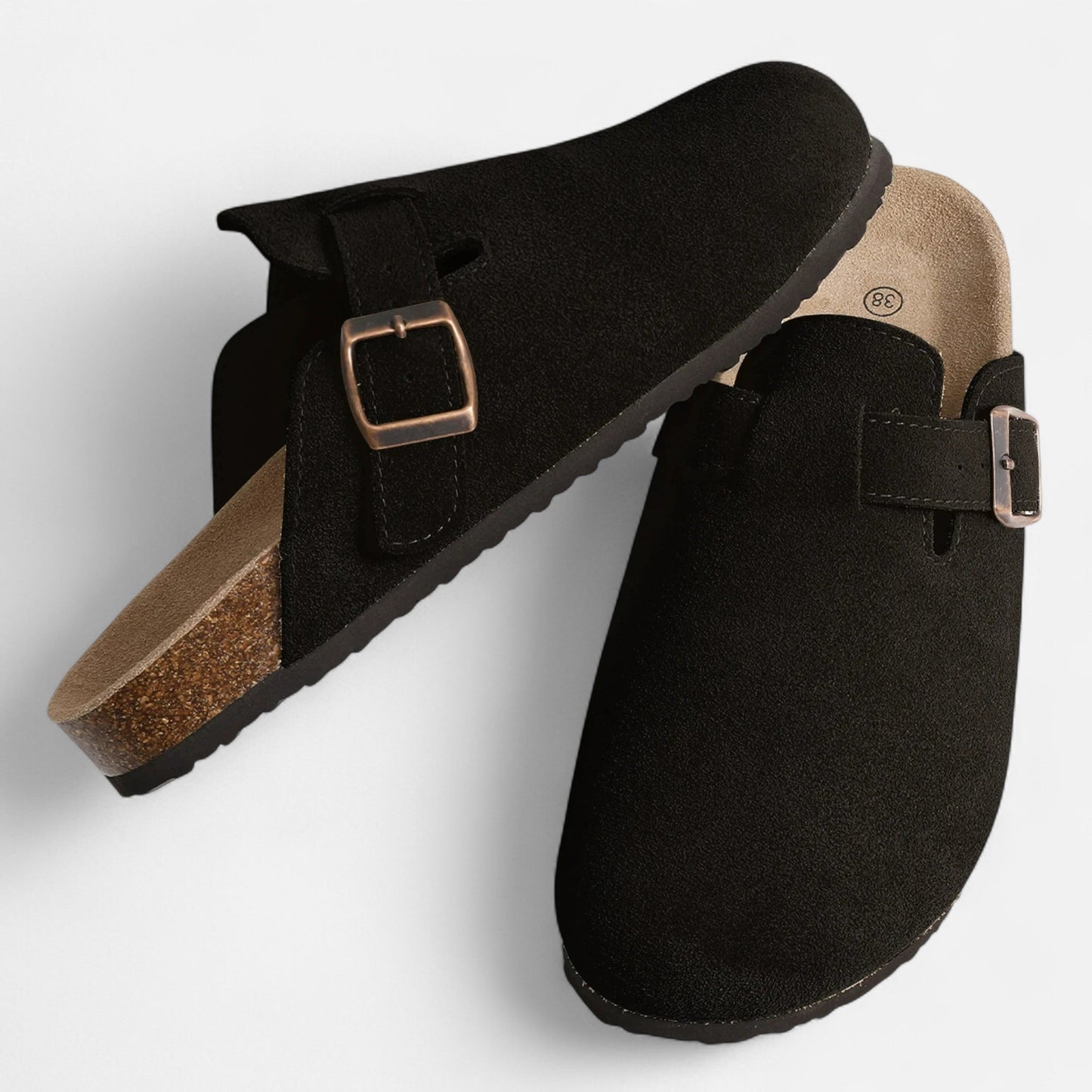 Mules Femme Daim Semelle Liège Classiques