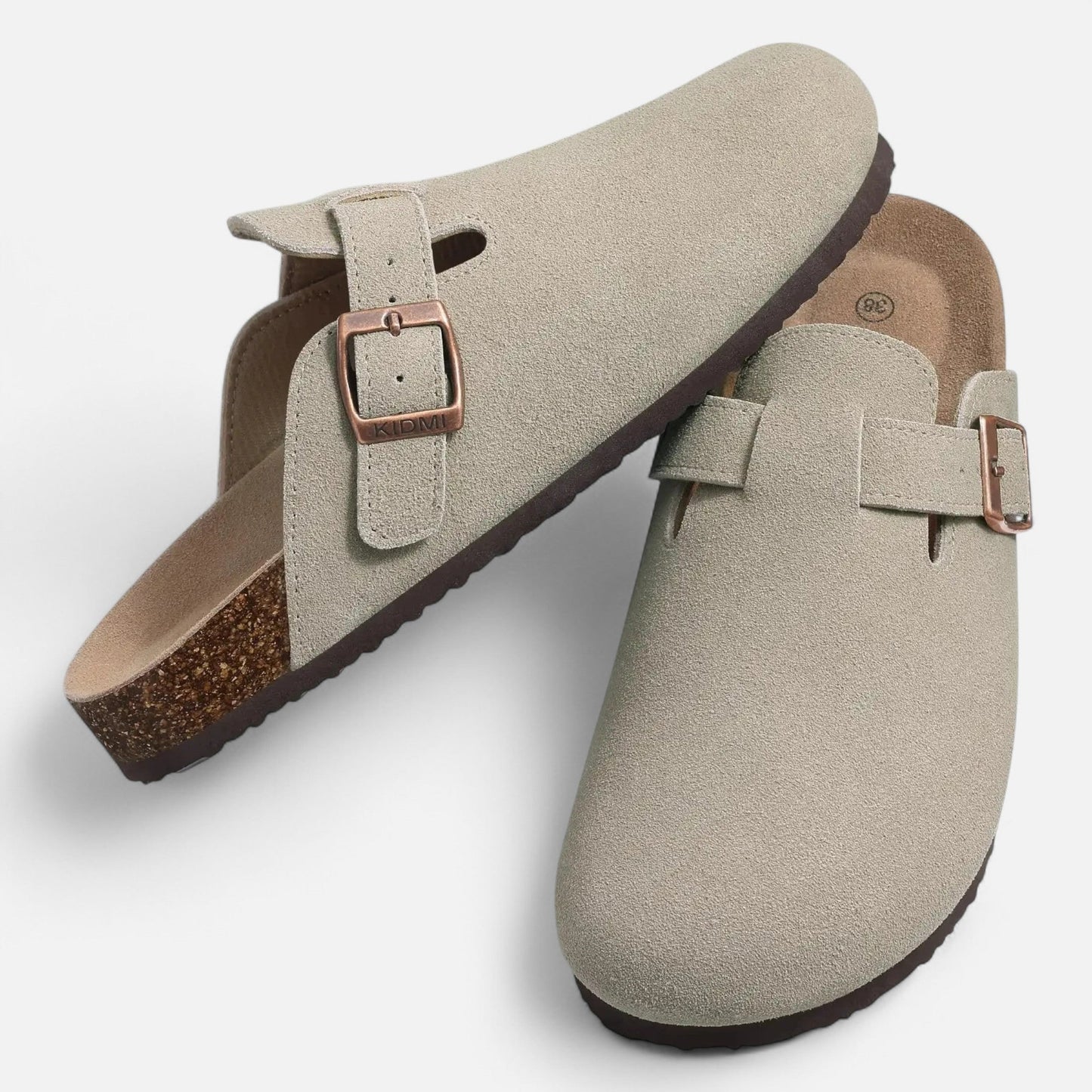 Mules Femme Daim Semelle Liège Classiques