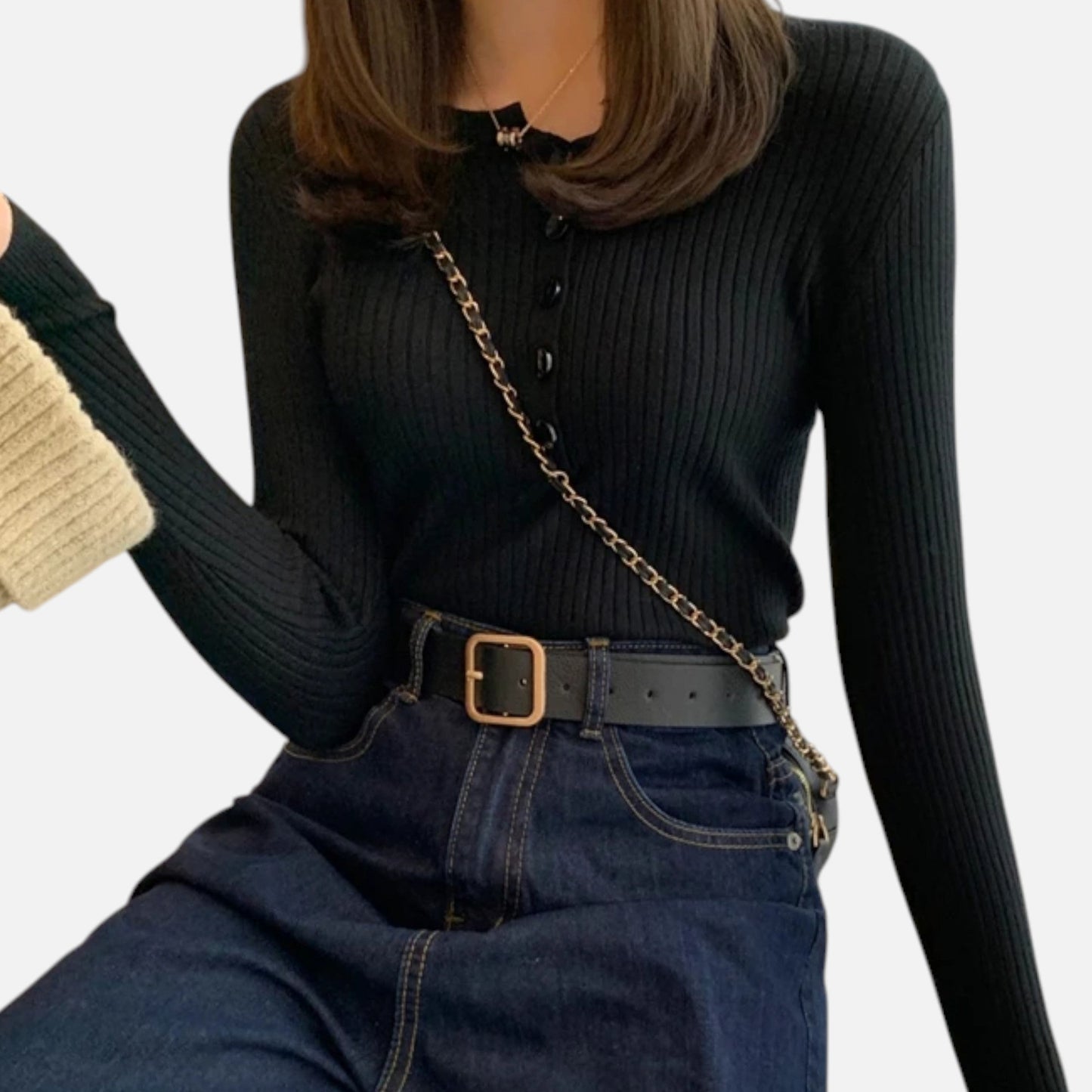 Pull Femme Maille Col Rond Intemporel