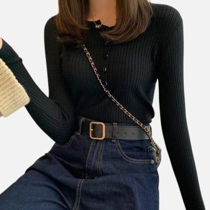 Pull Femme Maille Col Rond Intemporel