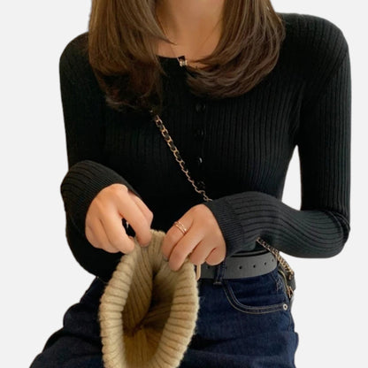 Pull Femme Maille Col Rond Intemporel