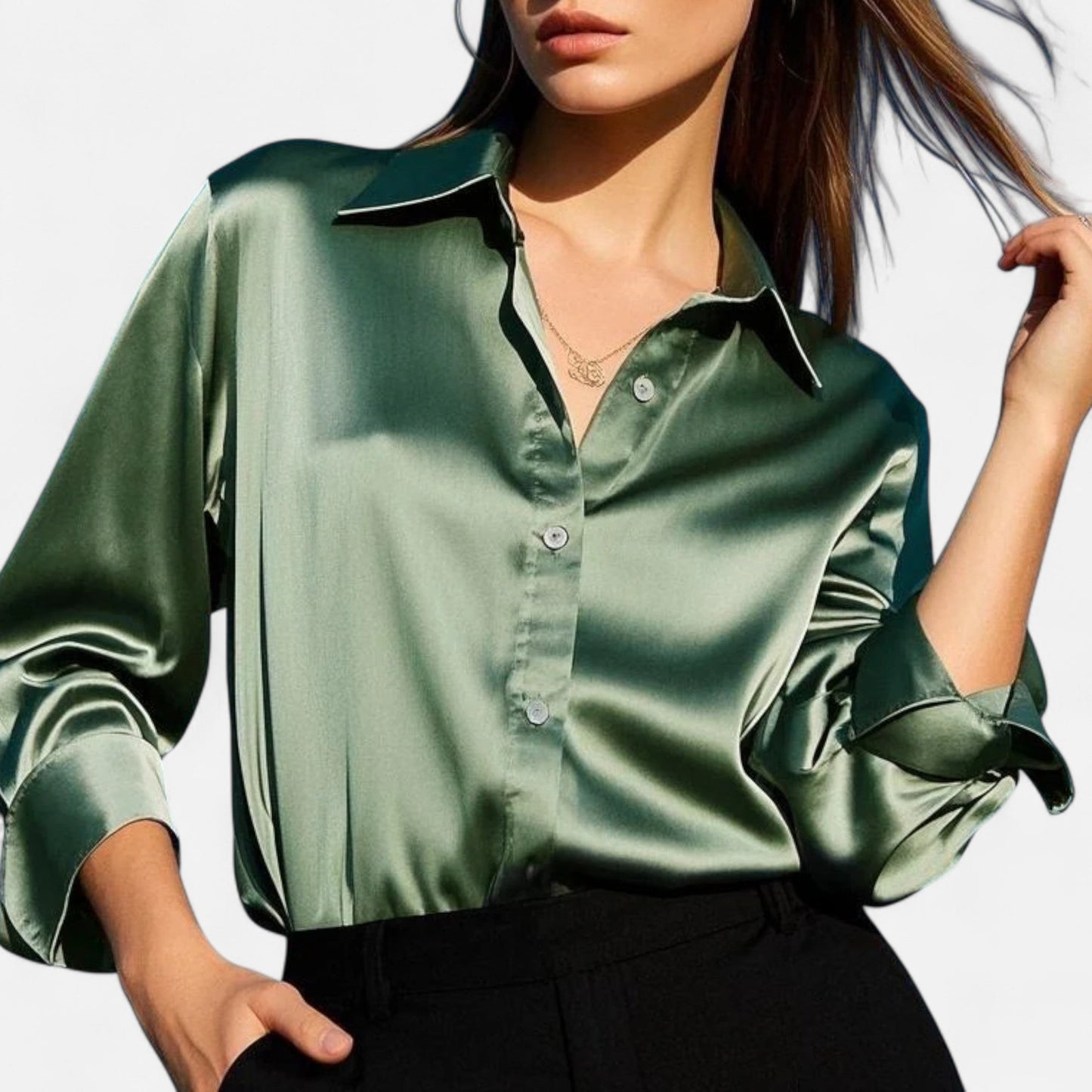 Chemise Femme Slim Satin Héritage Classique