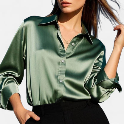 Chemise Femme Slim Satin Héritage Classique