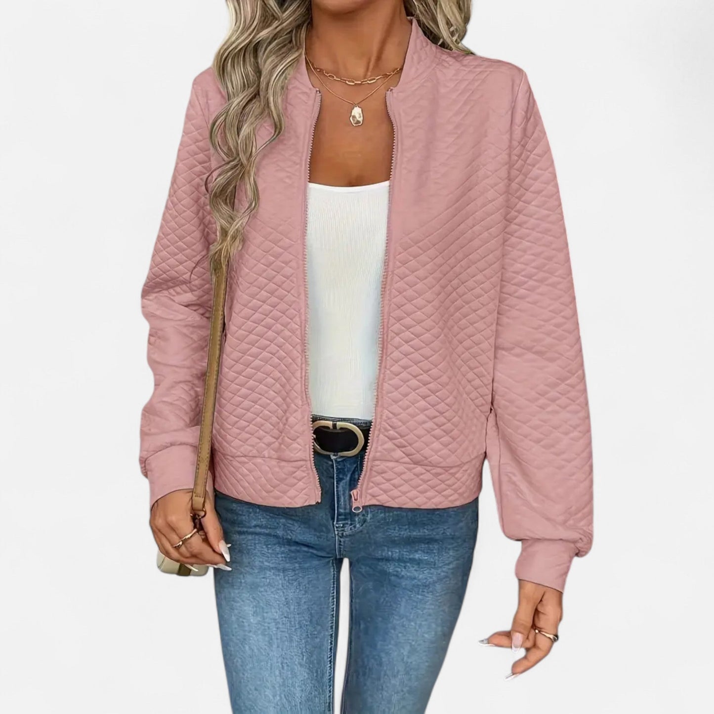 Veste Femme Matelassée Zippée Élégante