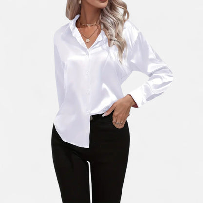 Chemise Femme Satin Col Tailleur Élégance
