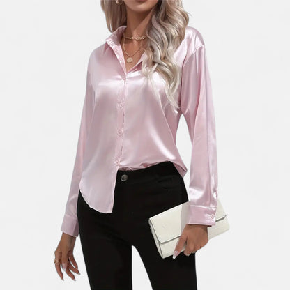 Chemise Femme Satin Col Tailleur