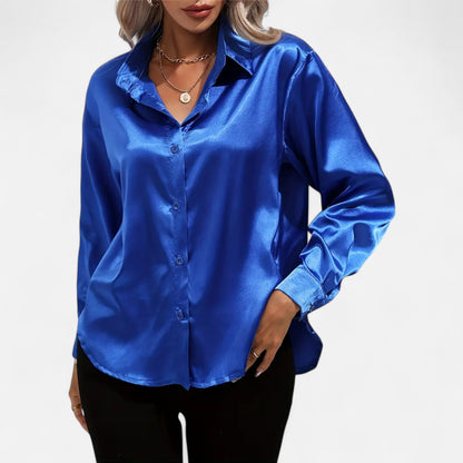 Chemise Femme Satin Col Tailleur