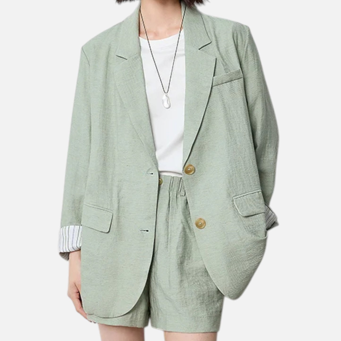 Blazer Femme Lin Élégance Classique