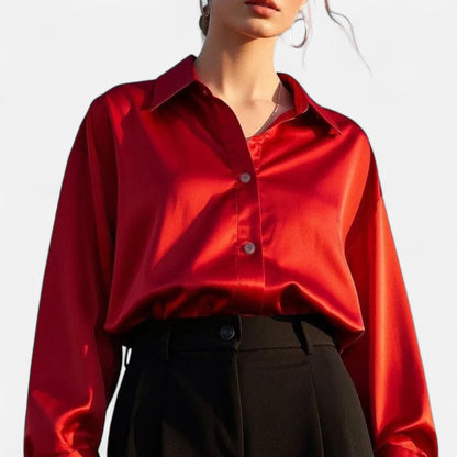 Chemise Femme Slim Satin Héritage Classique