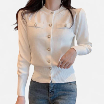 Cardigan Femme Maille Slim Élégance Classique
